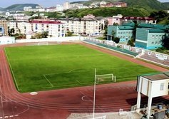 Стадион "Маяк" в городе Холмск на Сахалине.