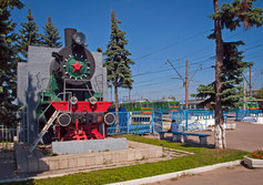 Памятник паровозу