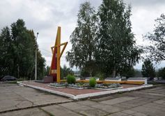 Мемориал ВОВ в селе Зеленец республики Коми