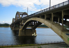 Рыбинский автомобильный мост через Волгу