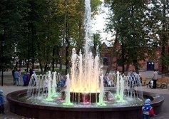 Светодинамический фонтан на Советской площади