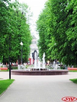 Светодинамический фонтан на Советской площади