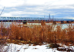 Железнодорожный мост через Оку в Муроме Владимирской области