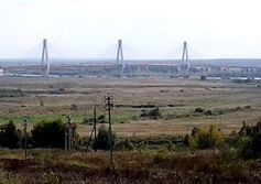 Вантовый мост через Оку в Муроме Владимирской области