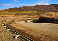 Смотровая площадка на мыс Слепиковского с Чеховского перевала 