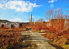 Руины японского ЦБЗ "Нода" в бывшем городе Чехов на Сахалине