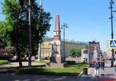 Начальный верстовой столб в Санкт-Петербурге