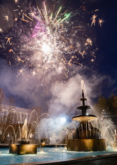 Фонтан у Детского парка в Ухте