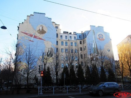 Мурал «Покорители неба и космоса»
