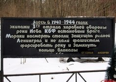 Памятный знак кораблям обороны Невы