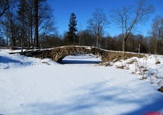 Горбатый мост в усадьбе Демидовых Тайцы