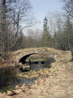 Горбатый мост в усадьбе Демидовых Тайцы