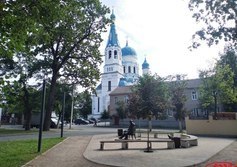 Гатчинский дворик с памятником А.И. Куприну