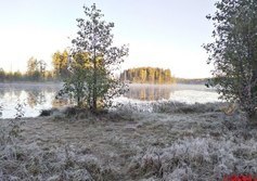 Место стоянки на озере Кузозеро