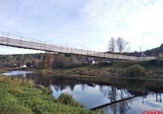 Подвесной мост через Оять в Винницах