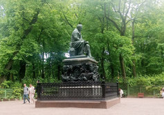 Памятник И.А. Крылову в Летнем саду
