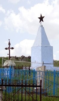 Братская могила партизан в селе Романово