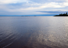 Устье реки Водлы на восточном берегу Онежского озера