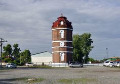 Оригинальный геодезический пункт - водонапорная башня в Рубцовске на Алтае