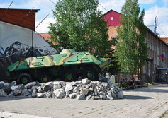 Памятник сотрудникам УВД в Таштаголе Кемеровской области