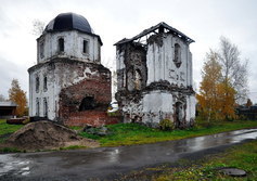 Руинированый храм Параскевы Пятницы в Белозерске Вологодской губернии