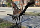Памятник цапле в Тобольске или скульптура "Жар-Птица"