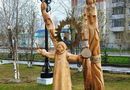 Деревянные скульптуры народности манси в Югорске ХМАО