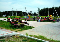 Пульсирующий фонтан в Сосногорске