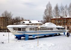 "Ракета" - судно-памятник на подводных крыльях в Рыбинске