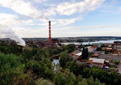 Гора Орловая и панорамы города Реж в Свердловской области