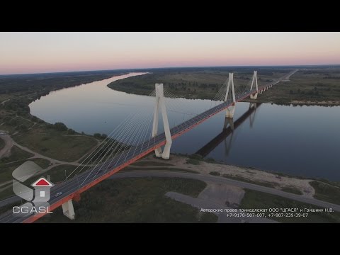 Вантовый мост через Оку в Муроме Владимирской области